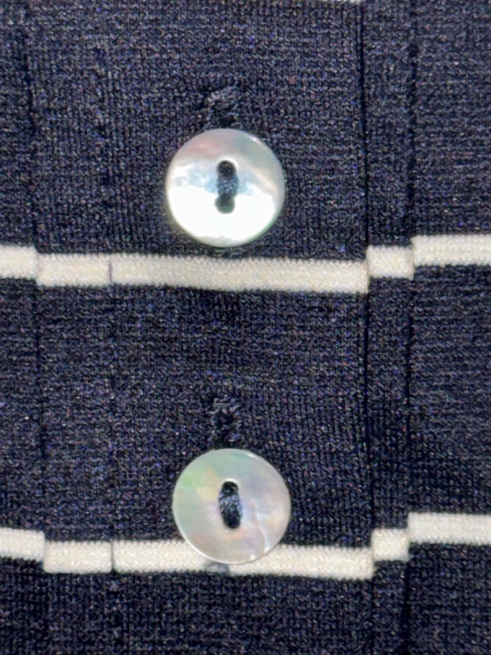 Anthropologie Ash & Ember Striped Bodysuit Navy White Henley Sz.S NWOT - Picture 5 of 10